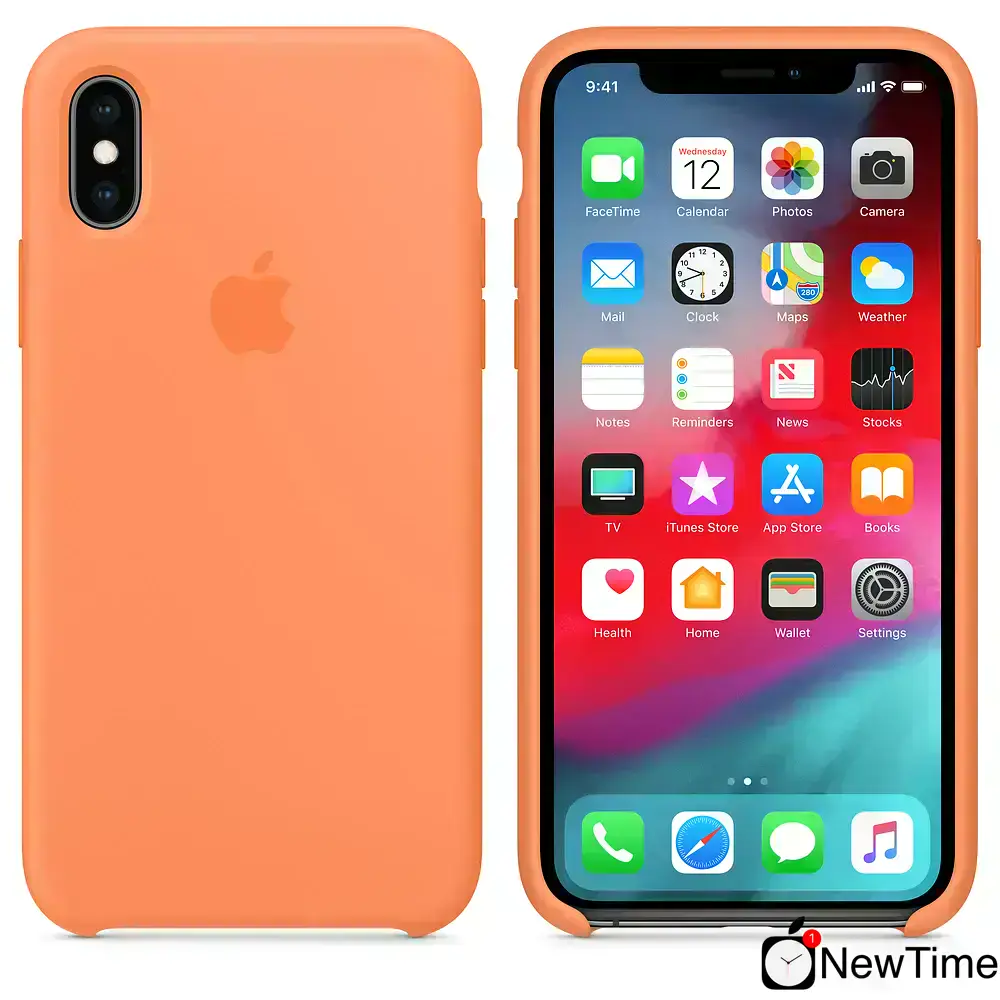 Чехол Apple iPhone XS Silicone Case - Papaya (MVF22)
